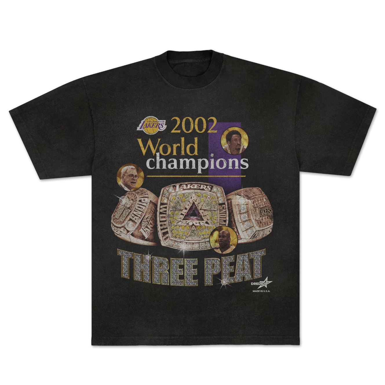 '02 Lakers Three Peat - Vintage Tee