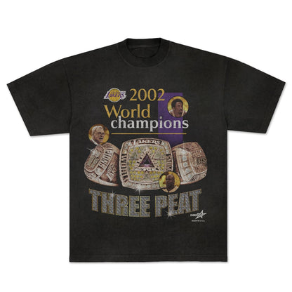 '02 Lakers Three Peat - Vintage Tee